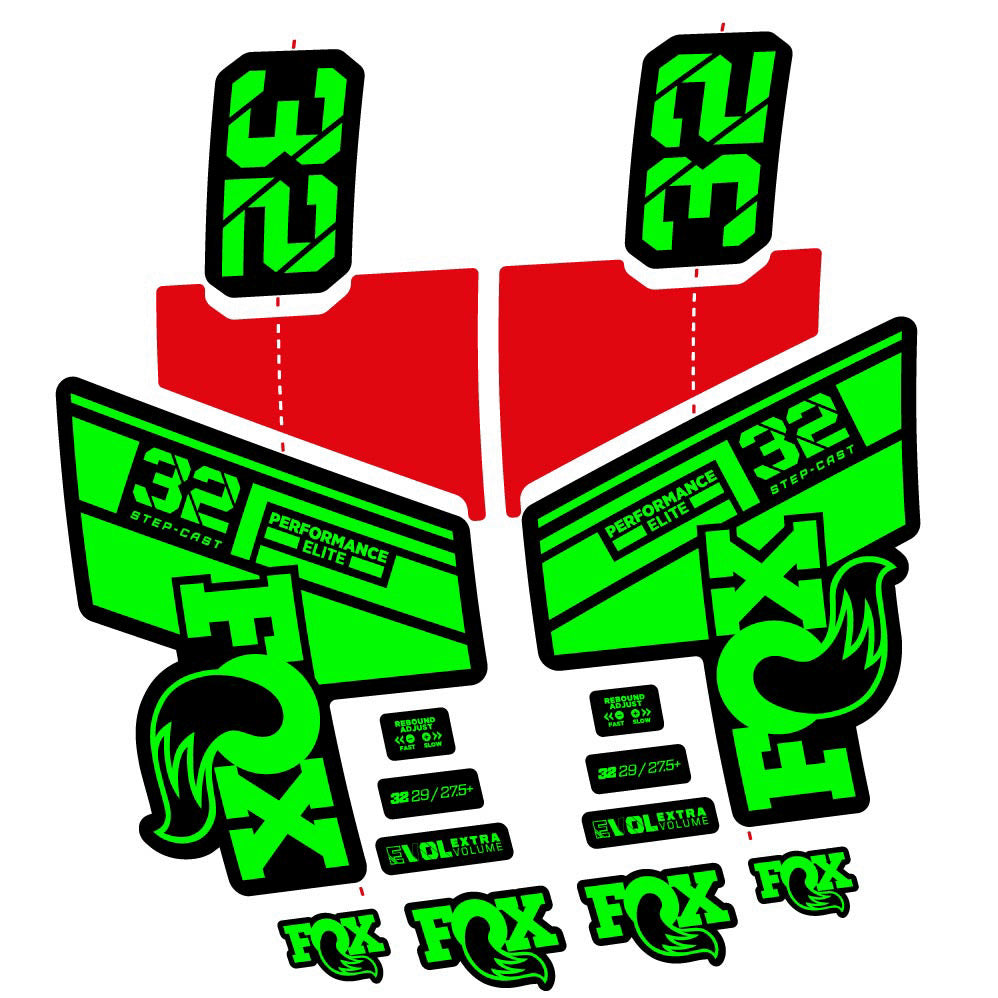Autocollant Fox 32 SC Performance Elite 2021, Fourche 29, Autocollant Vélo vinyle