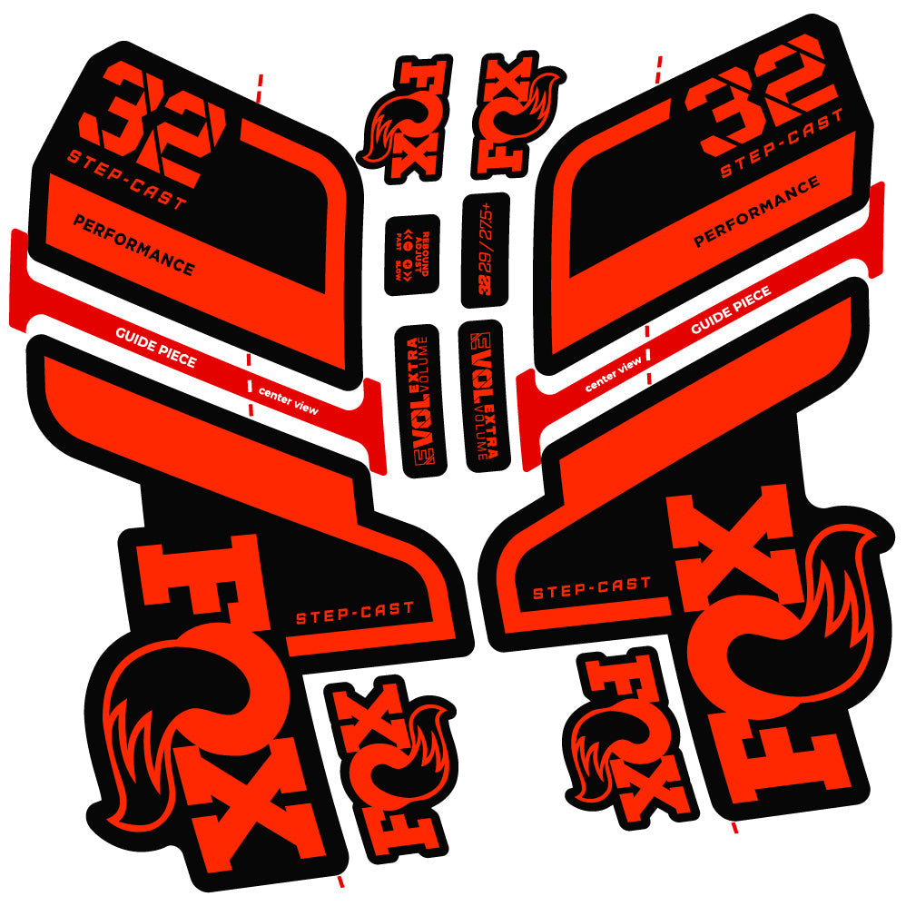 Autocollant Fox 32 Step Cast Performance 2022, Vélo Fourche, Vinyle sticker