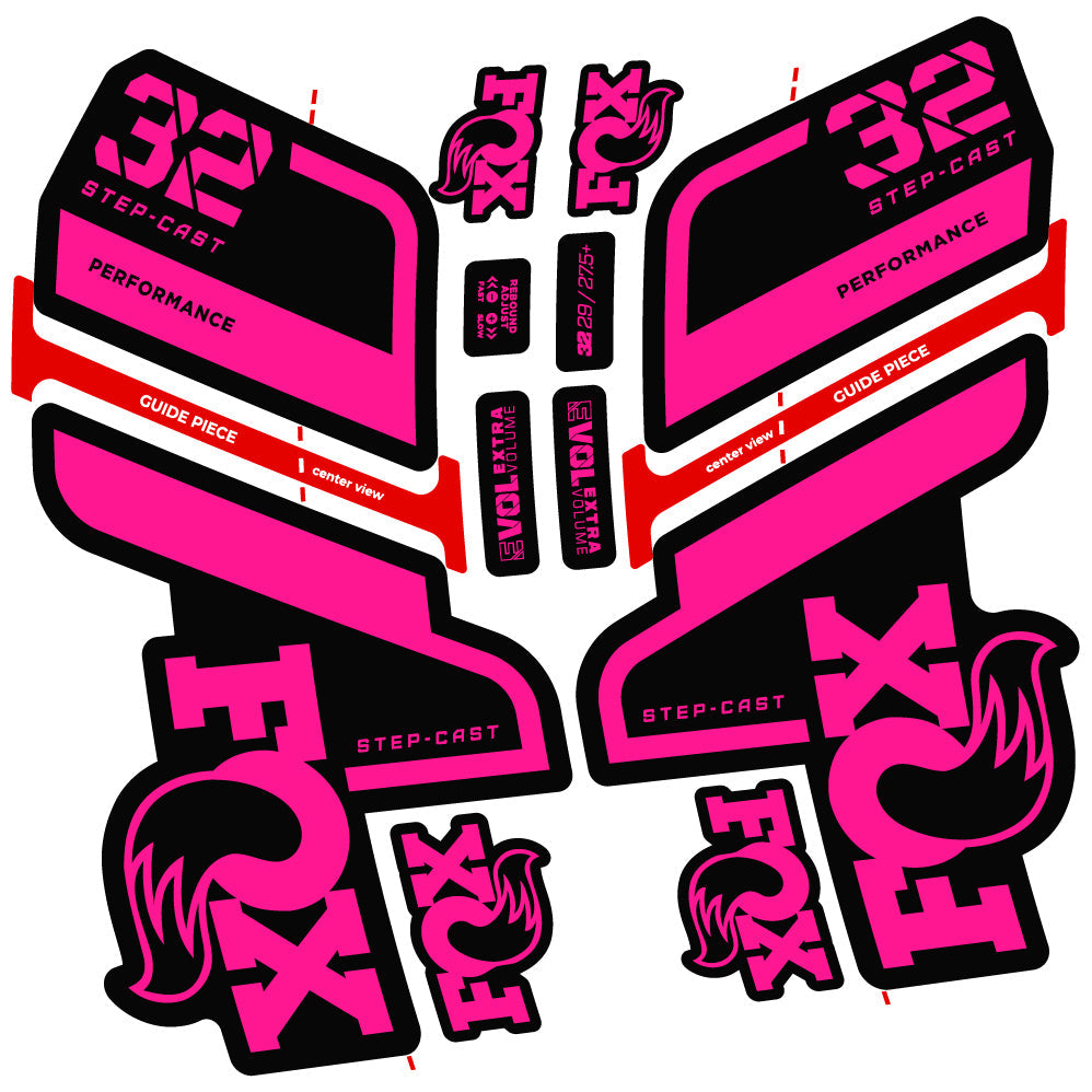 Autocollant Fox 32 Step Cast Performance 2022, Vélo Fourche, Vinyle sticker