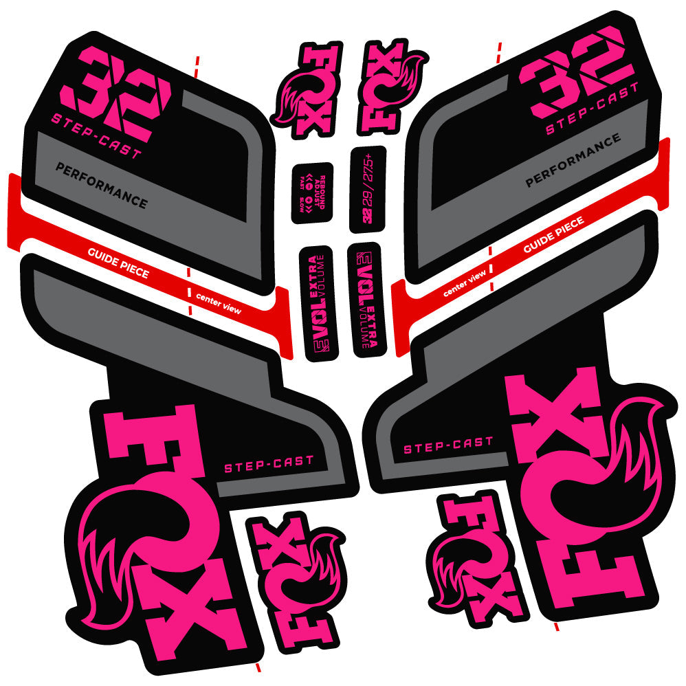 Autocollant Fox 32 Step Cast Performance 2022, Vélo Fourche, Vinyle sticker