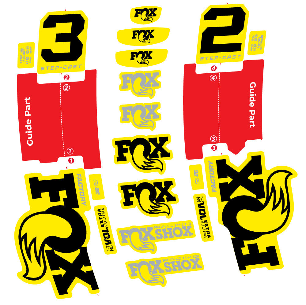 Autocollant Fox 32 Step-Cast Factory 2025, Fourche 29, Autocollant Vélo vinyle