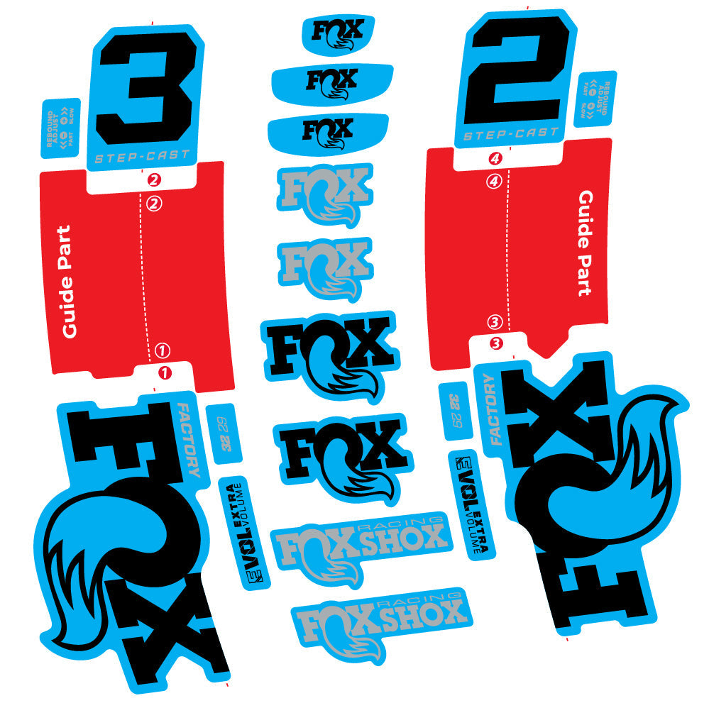 Autocollant Fox 32 Step-Cast Factory 2025, Fourche 29, Autocollant Vélo vinyle