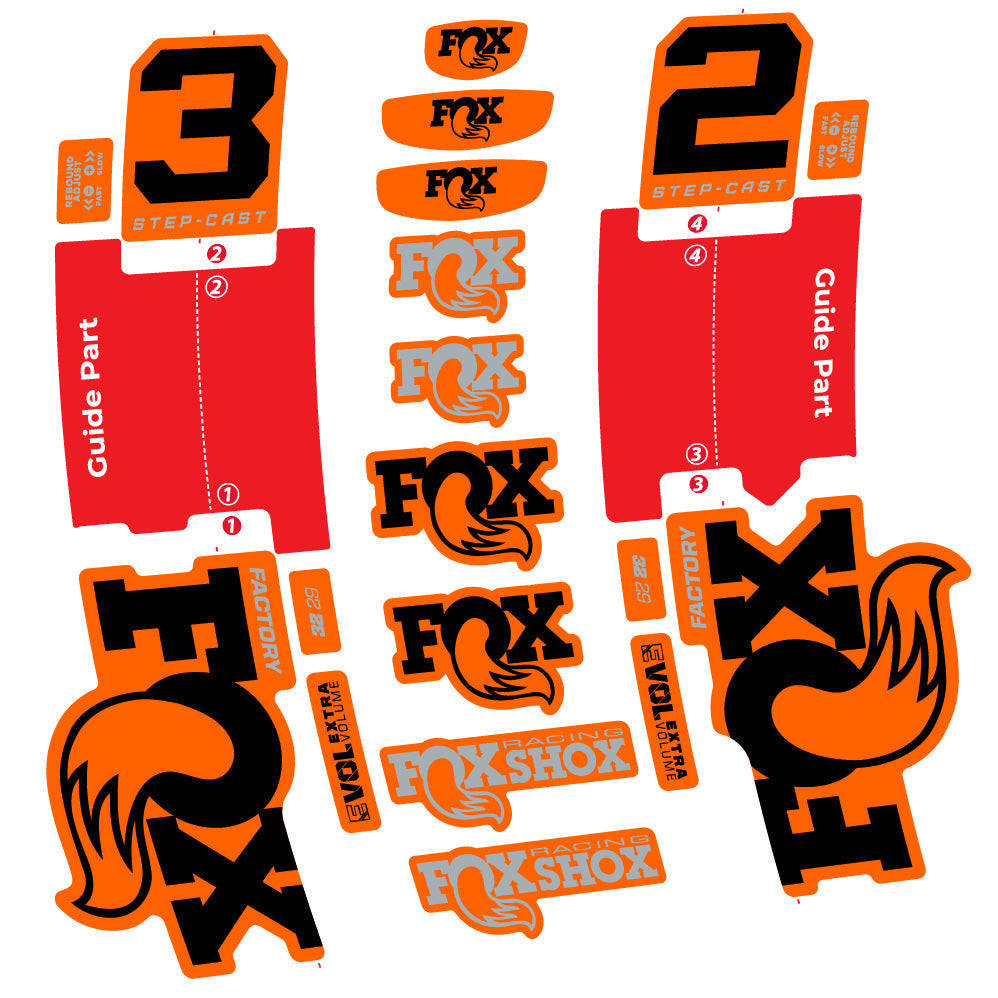 Autocollant Fox 32 Step-Cast Factory 2025, Fourche 29, Autocollant Vélo vinyle