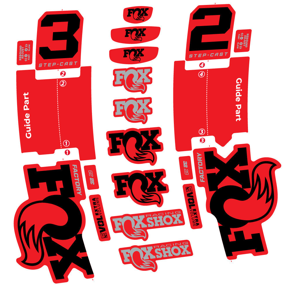 Autocollant Fox 32 Step-Cast Factory 2025, Fourche 29, Autocollant Vélo vinyle