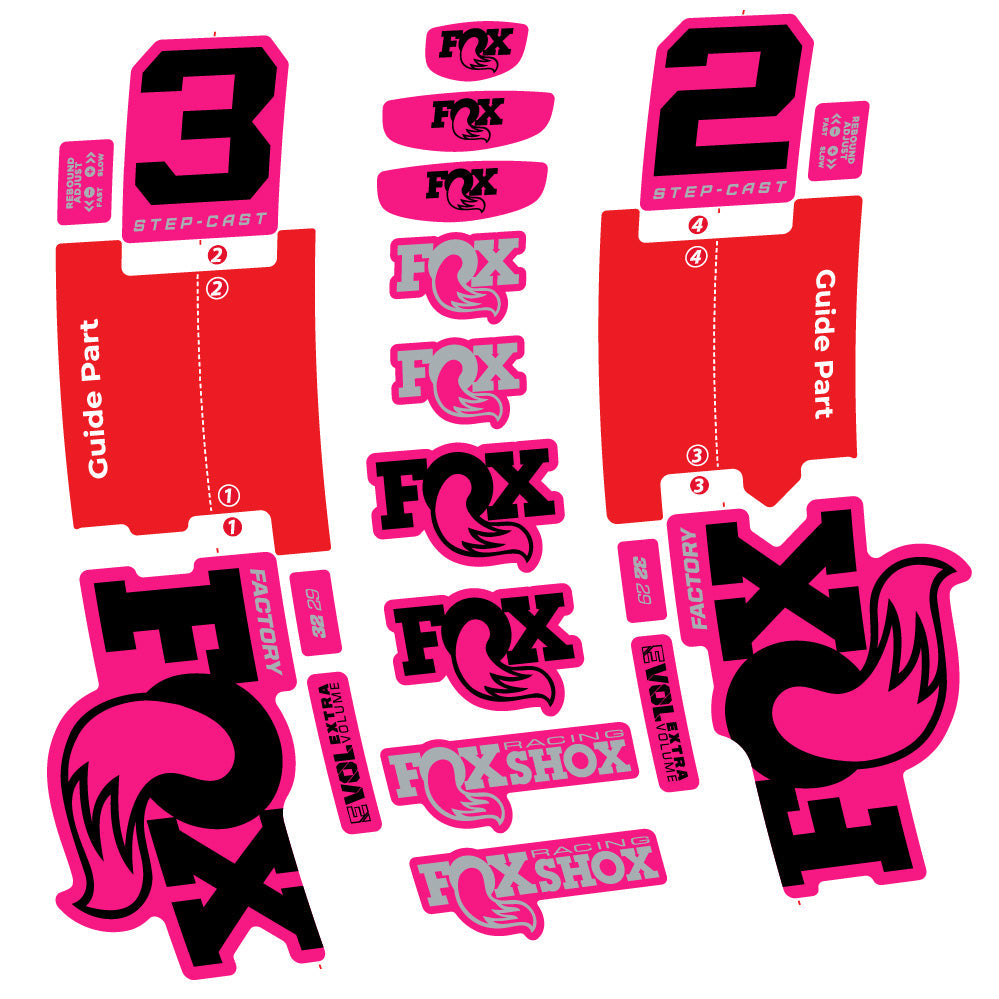 Autocollant Fox 32 Step-Cast Factory 2025, Fourche 29, Autocollant Vélo vinyle