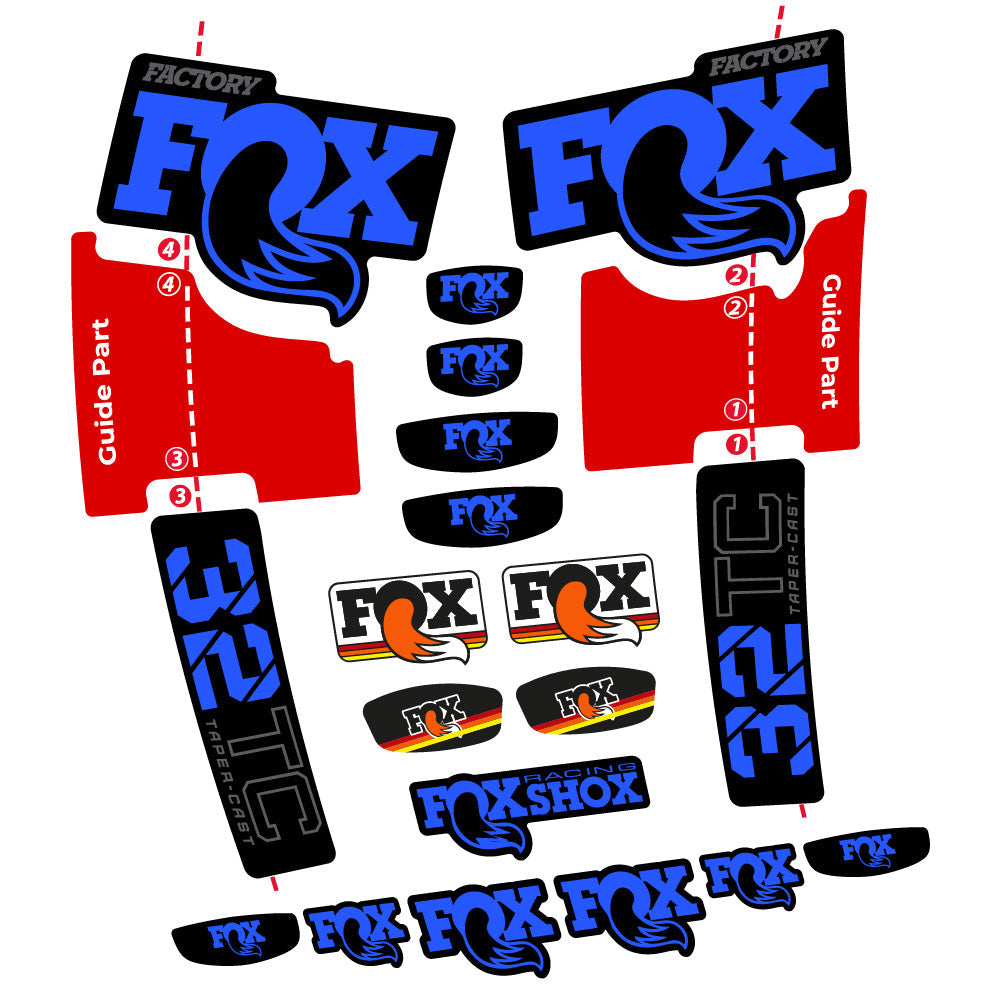 Autocollant Fox 32 Taper Cast Factory, Fourche 29, Autocollant Vélo vinyle