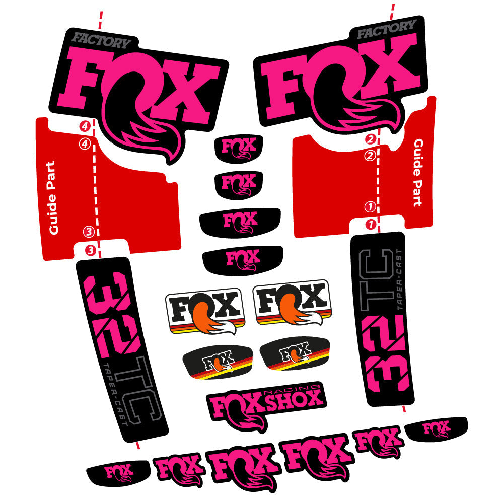 Autocollant Fox 32 Taper Cast Factory, Fourche 29, Autocollant Vélo vinyle