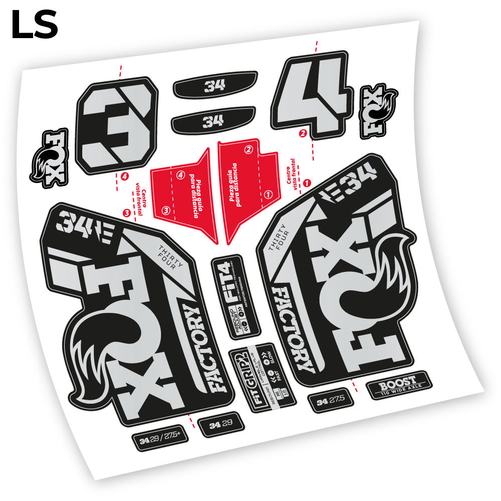 Autocollant, Fox 34 Factory E-Vélo 2021 Stickers, Autocollant Vélo Fourche Vinyle