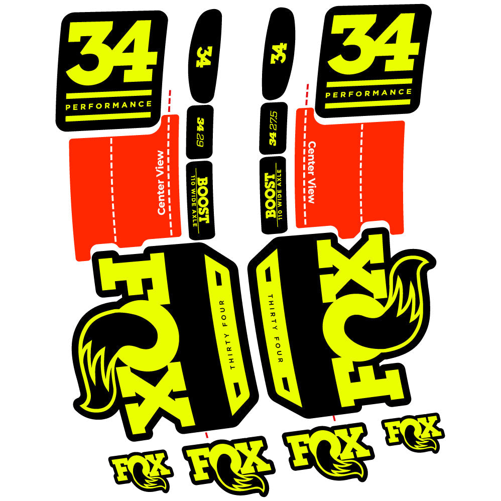 Autocollant Fox 34 Performance 2019 Vélo Fourche vinyle autocollant