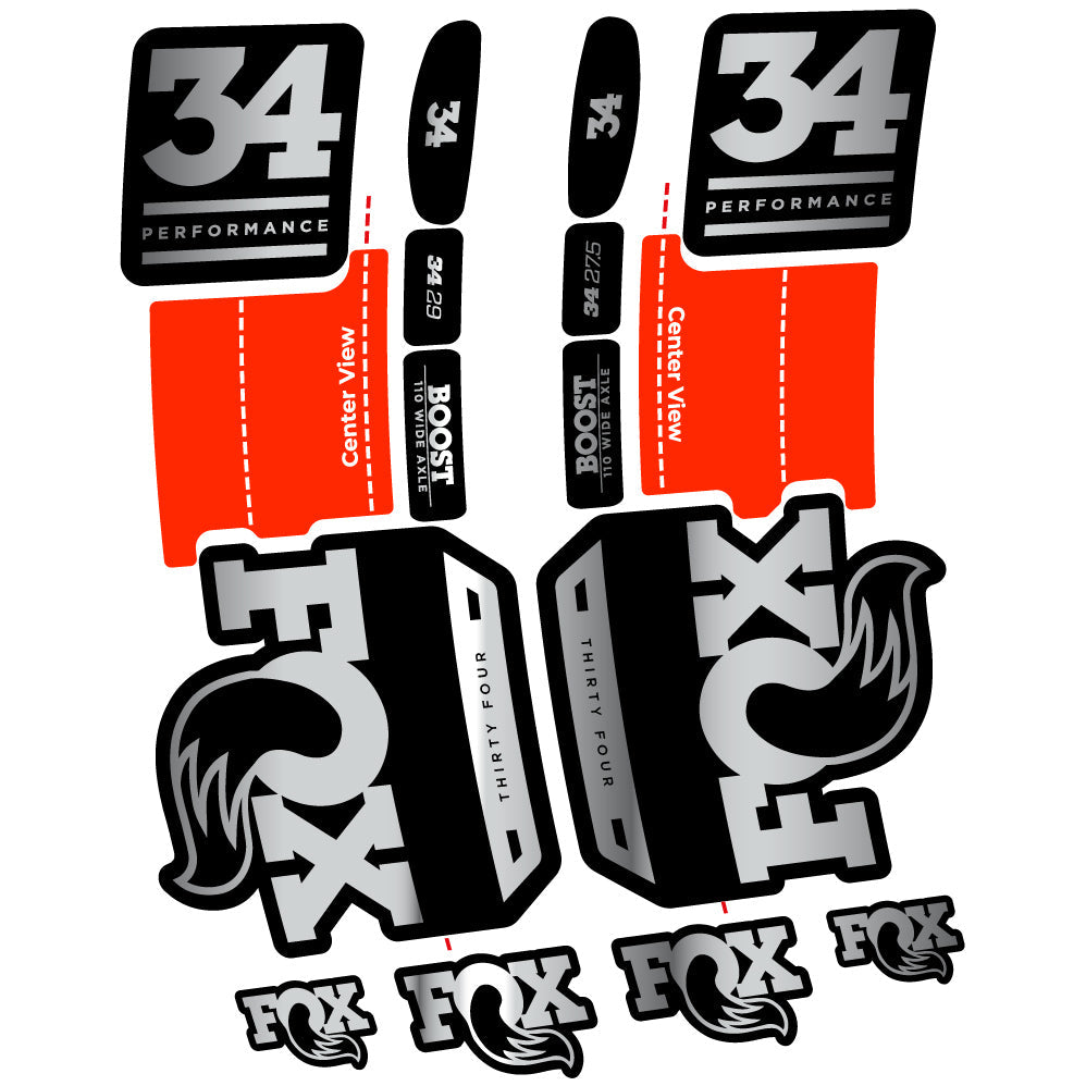 Autocollant Fox 34 Performance 2019 Vélo Fourche vinyle autocollant