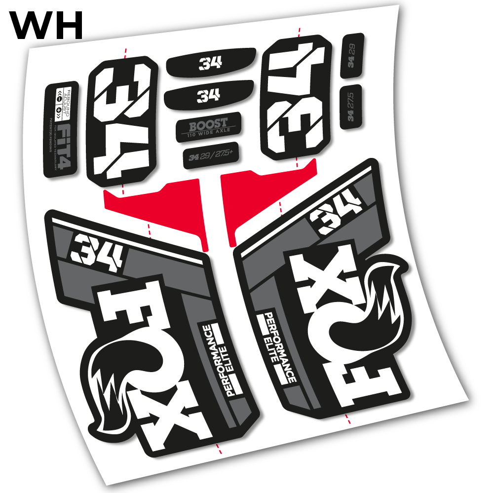 Autocollant, Fox 34 Performance Elite 2021, Autocollant vinyle