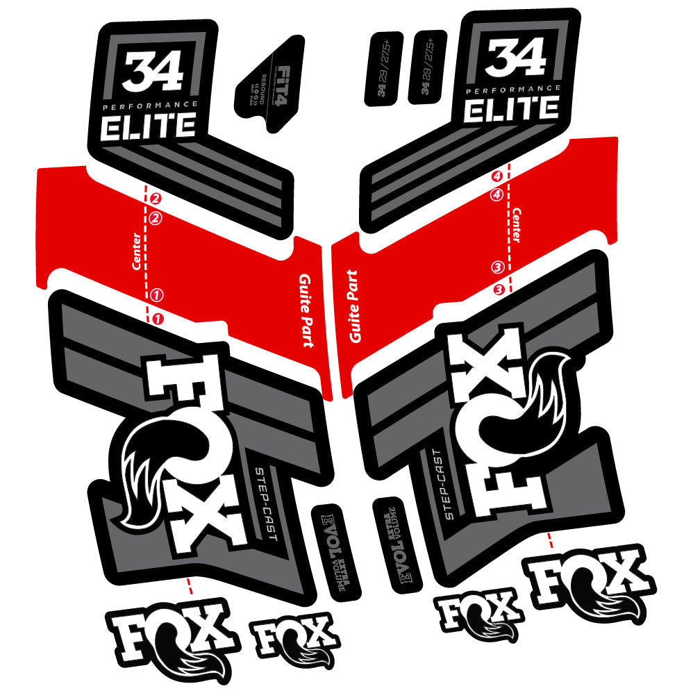 Autocollant Fox 34 Performance Elite 2019-20, Vélo Fourche, Autocollant Vinyle