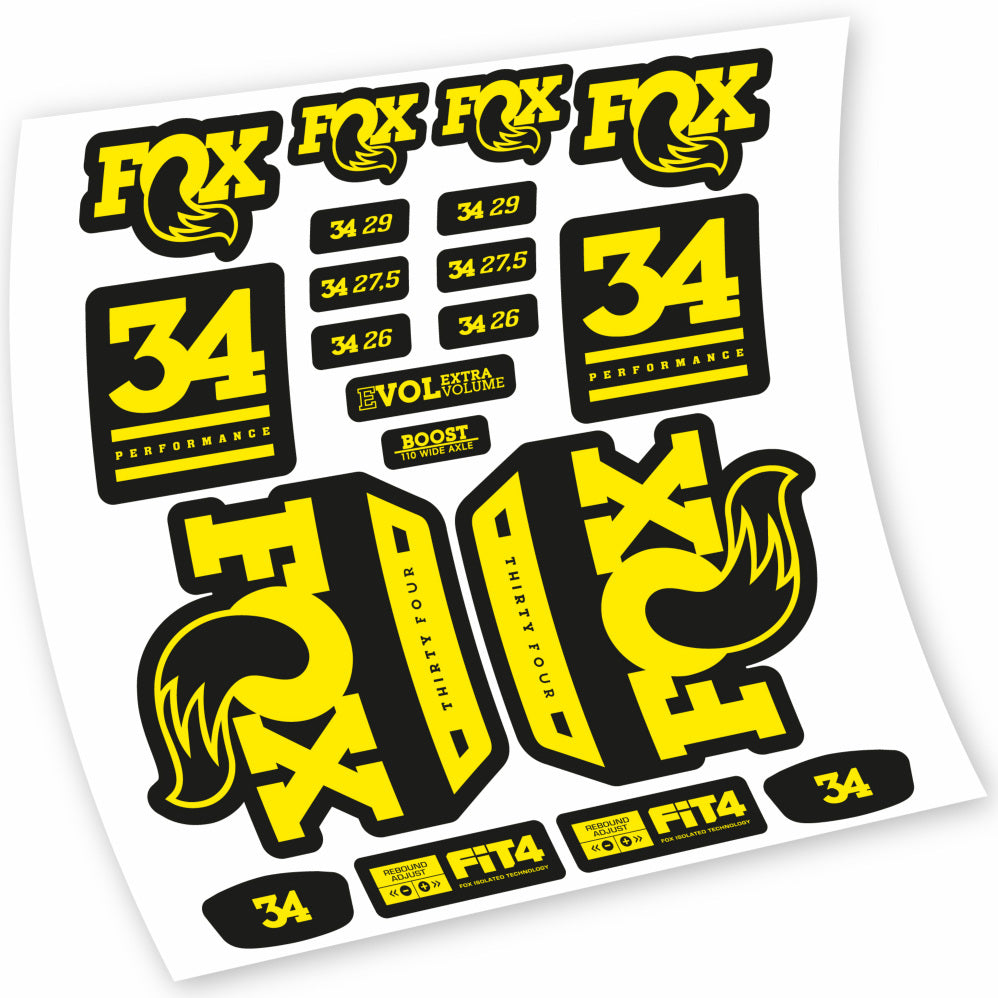 Autocollant Fox 34 Performance 2018, Fourche 29, Autocollant Vélo vinyle