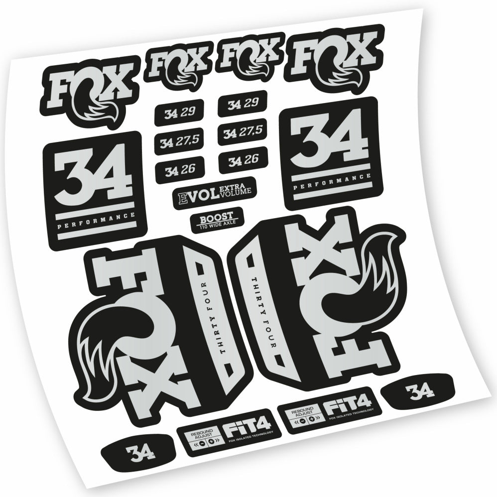 Autocollant Fox 34 Performance 2018, Fourche 29, Autocollant Vélo vinyle