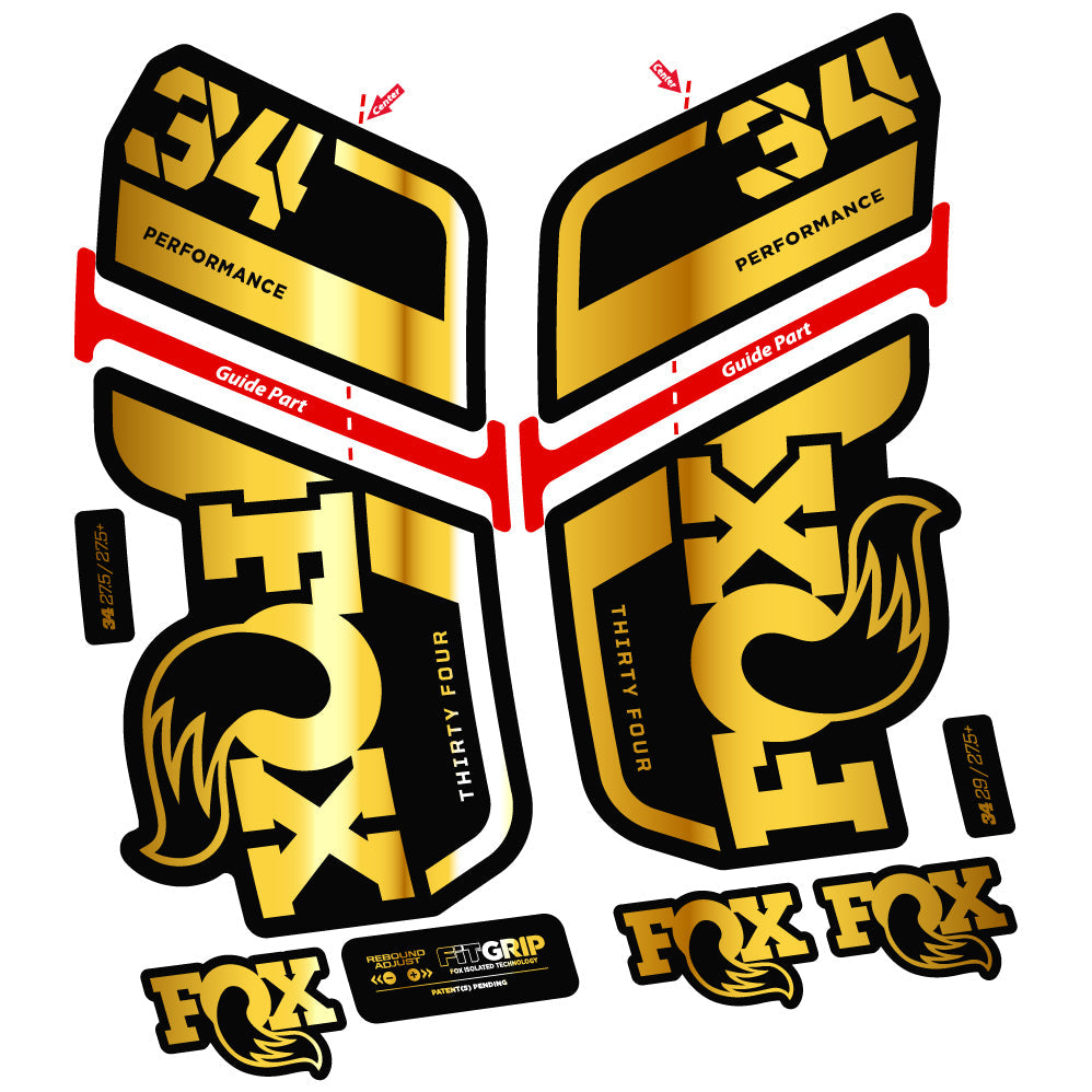 Autocollant Fox 34 Performance 2022, Vélo Fourche, Stycker Vinyl