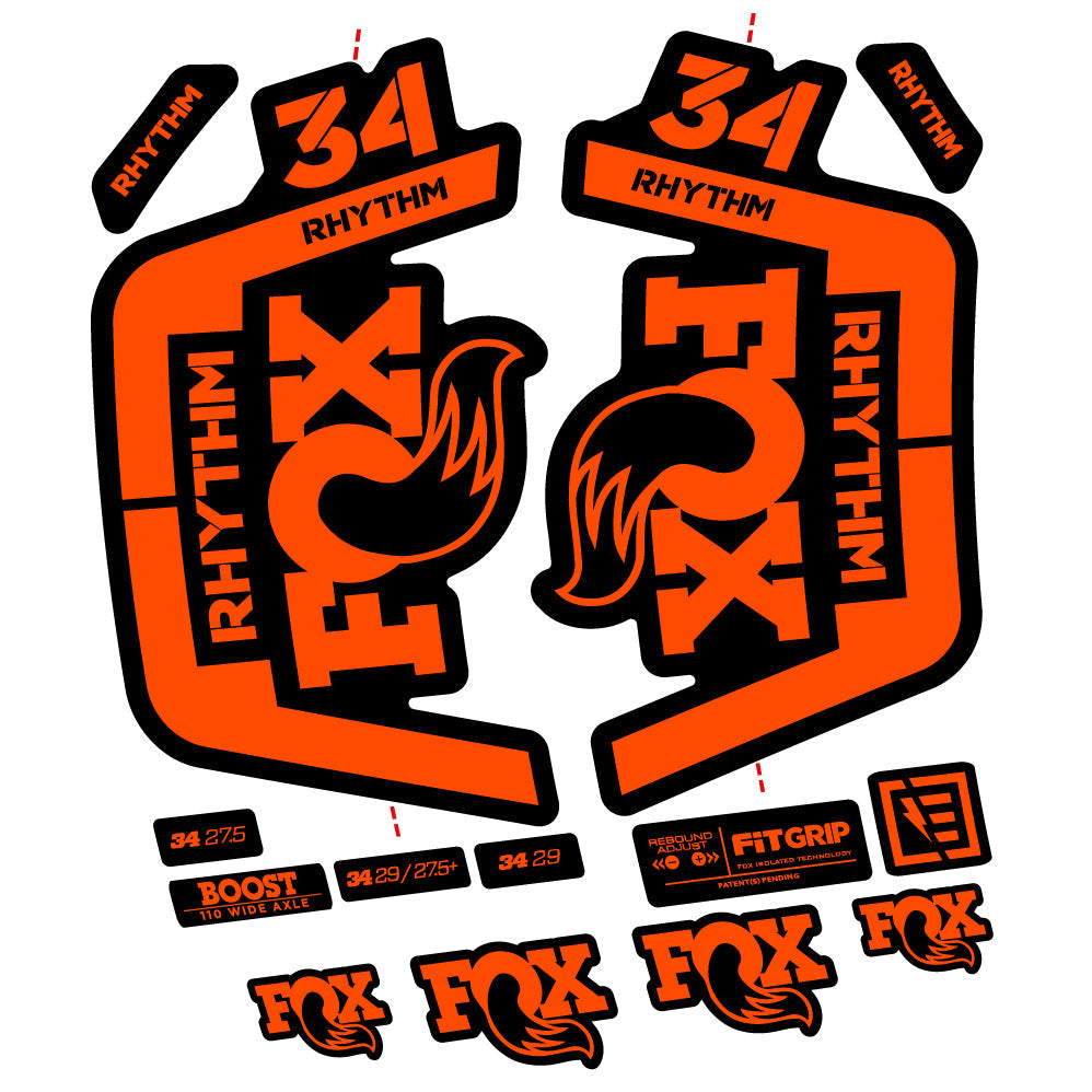 Autocollant Fox 34 Rhythm 2019 Vélo Fourche vinyle autocollant