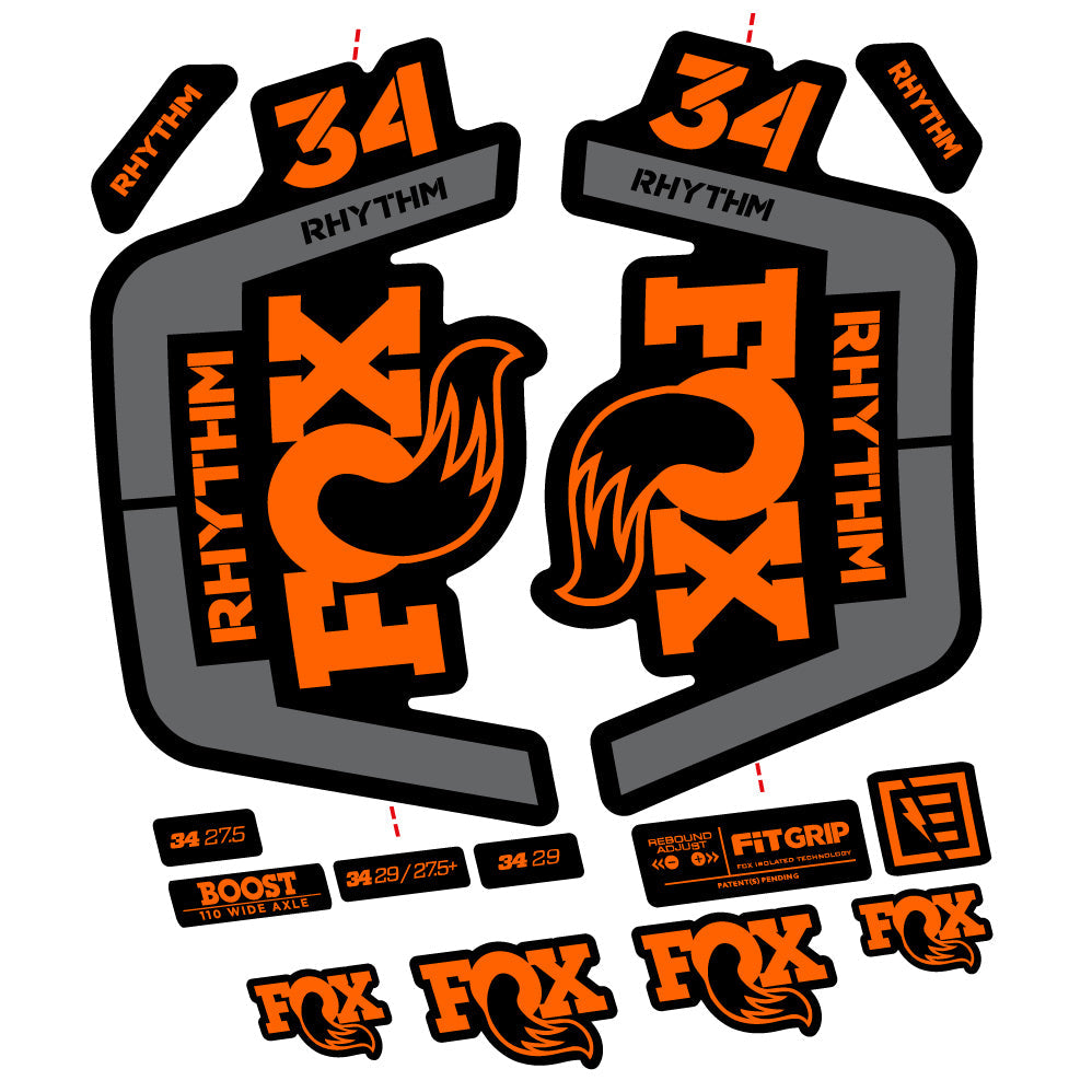 Autocollant Fox 34 Rhythm 2019 Vélo Fourche vinyle autocollant