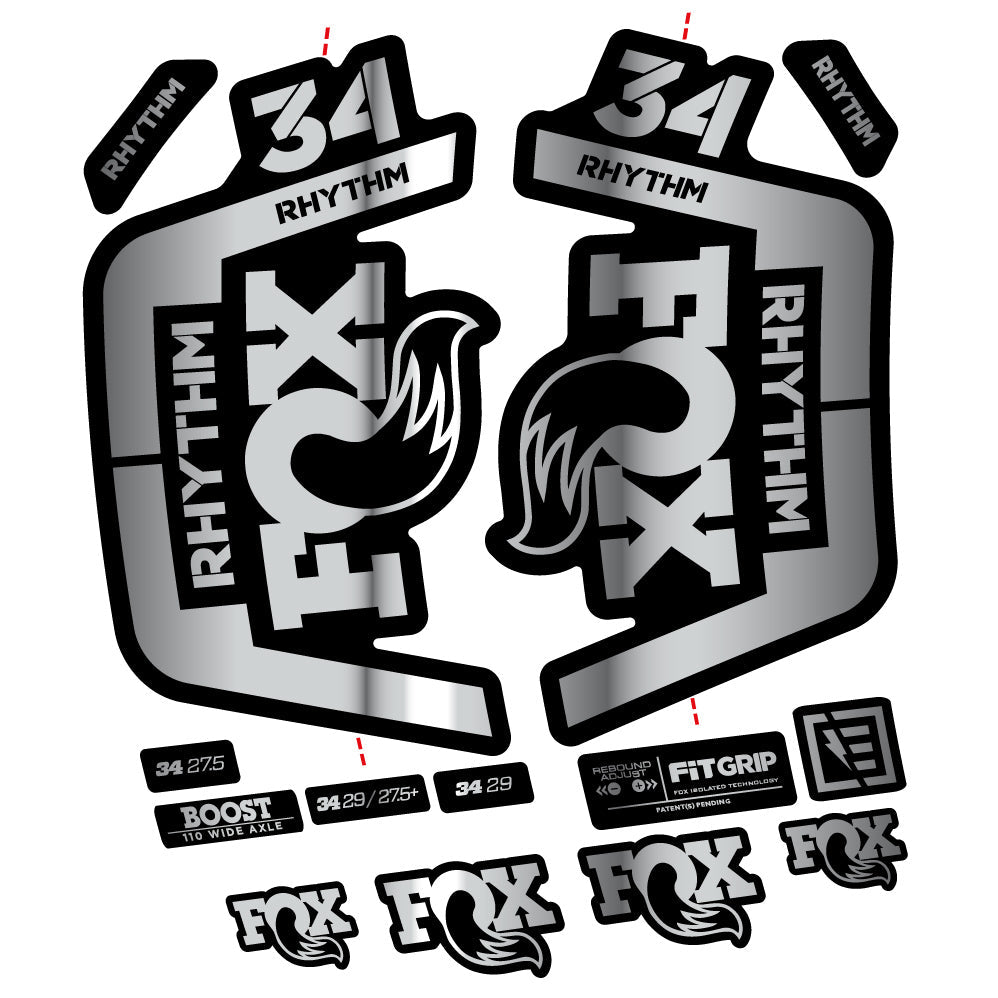 Autocollant Fox 34 Rhythm 2019 Vélo Fourche vinyle autocollant