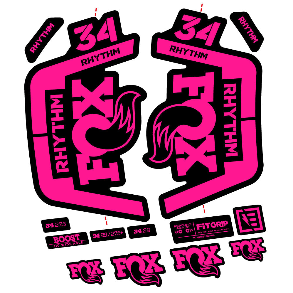 Autocollant Fox 34 Rhythm 2019 Vélo Fourche vinyle autocollant