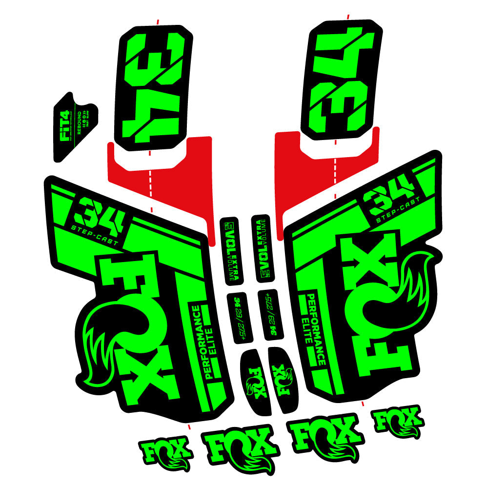 Autocollant Fox 34 SC Elite 2021, Fourche 29, Autocollant Vélo vinyle