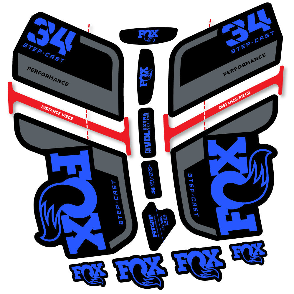 Autocollant Fox 34 SC Performance 2022, Fourche 29, Autocollant Vélo vinyle