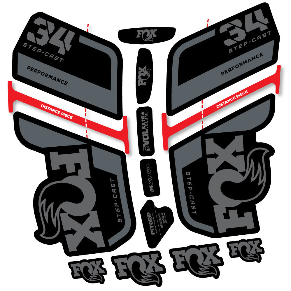 Autocollant Fox 34 SC Performance 2022, Fourche 29, Autocollant Vélo vinyle