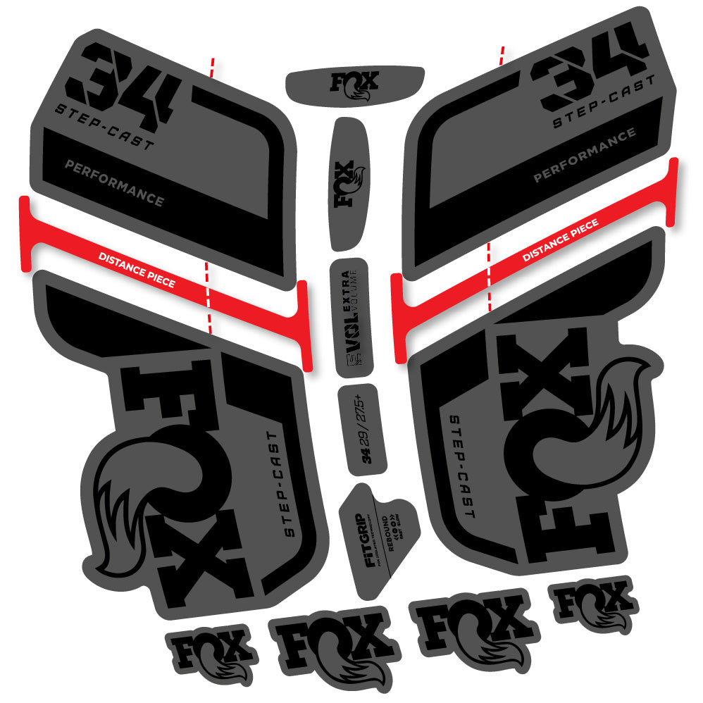 Autocollant Fox 34 SC Performance 2022, Fourche 29, Autocollant Vélo vinyle
