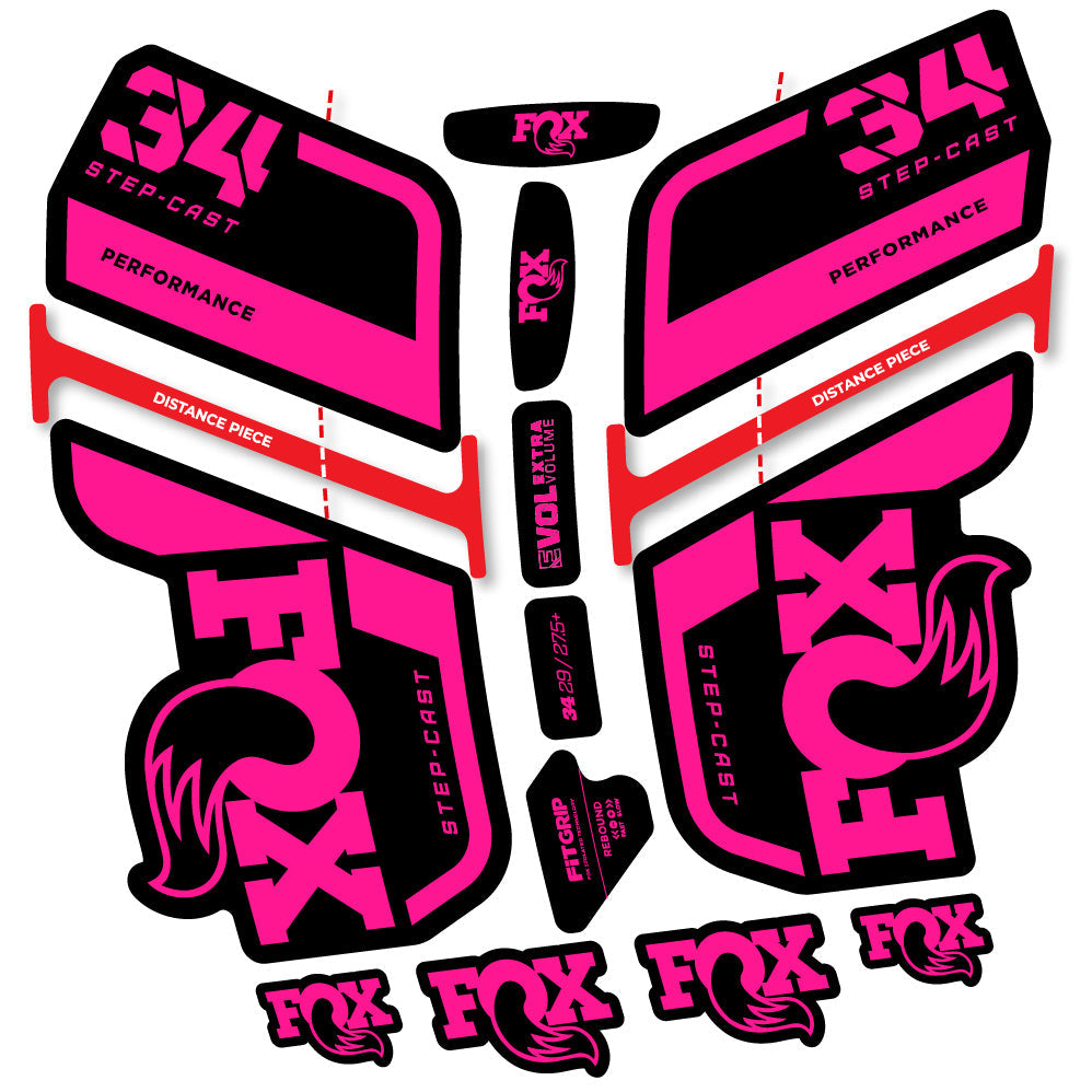 Autocollant Fox 34 SC Performance 2022, Fourche 29, Autocollant Vélo vinyle