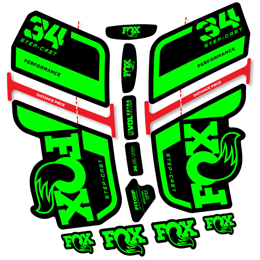 Autocollant Fox 34 SC Performance 2022, Fourche 29, Autocollant Vélo vinyle