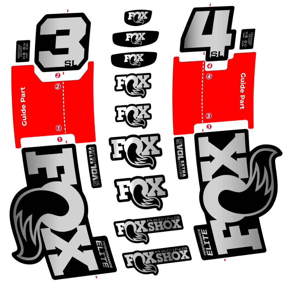 Autocollant FOX 34 SL Performance Elite, Fourche 29, Autocollant vélo vinyle