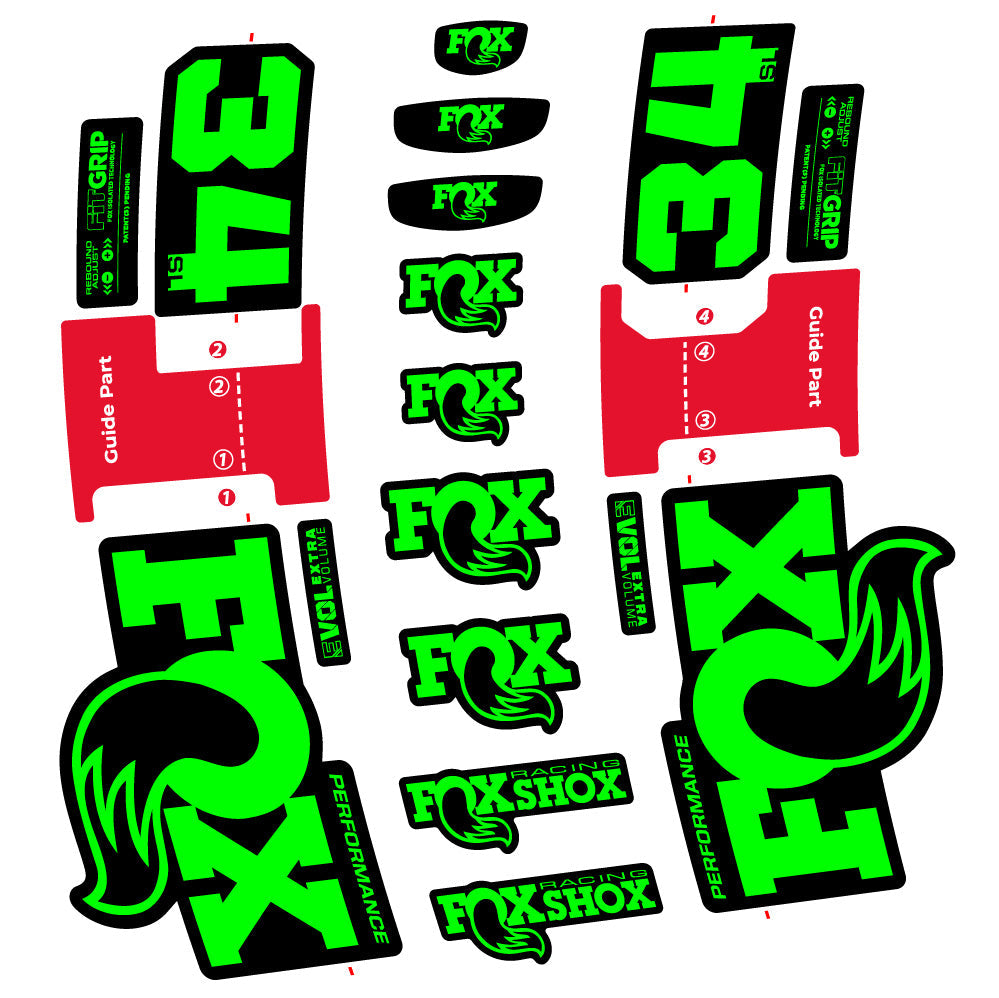 Autocollant Fox 34 SL Performance, Fourche 29, Vélo vinyle autocollant