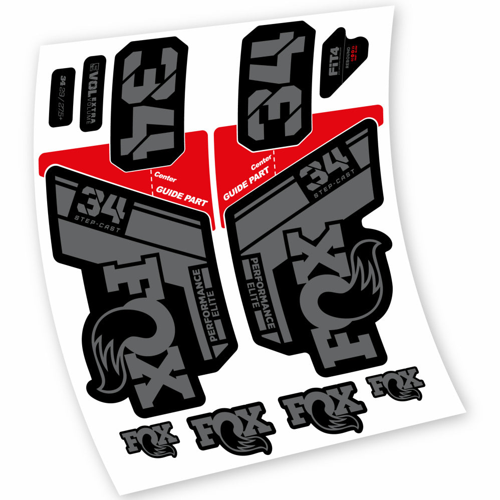 Autocollant Fox 34 Step Cast Elite 2021, Fourche 29, Vélo vinyle sticker
