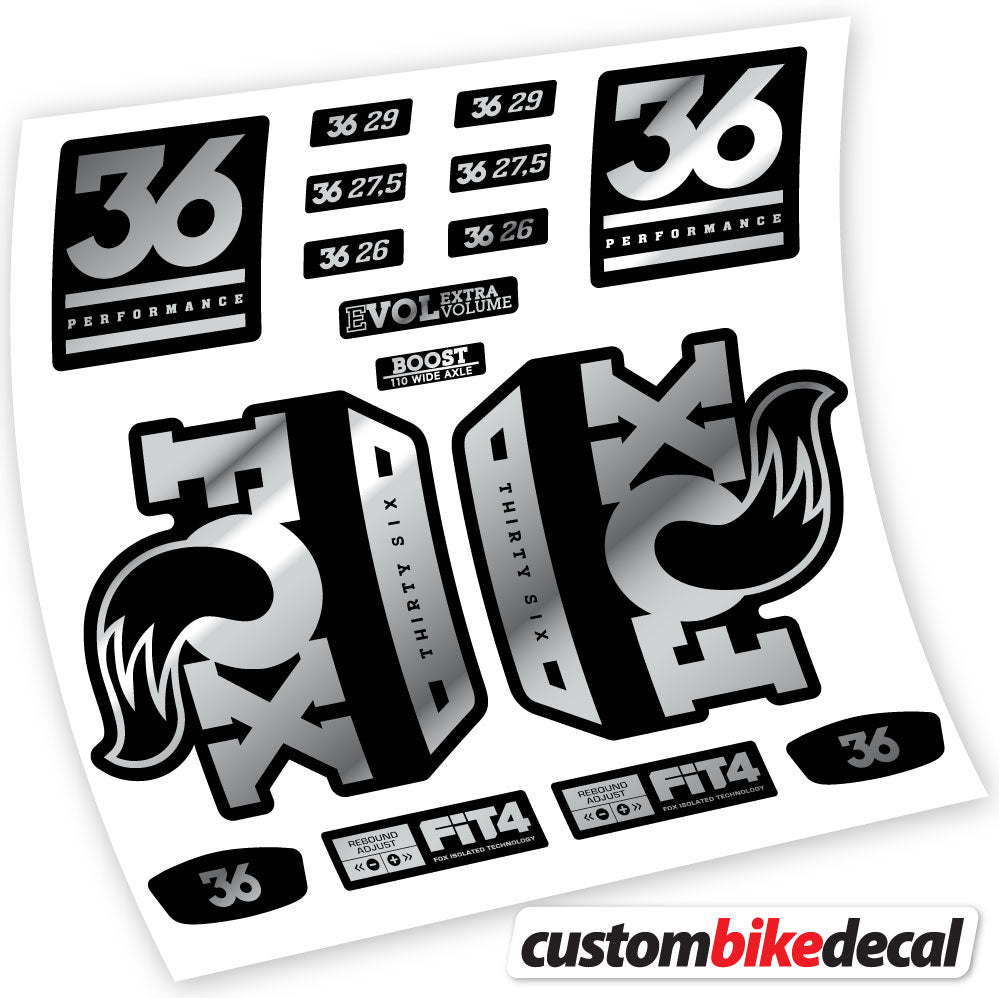 Autocollants en vinyle compatibles avec la fourche Fox 36 Performance 2018–2020 – Autocollants personnalisés durables