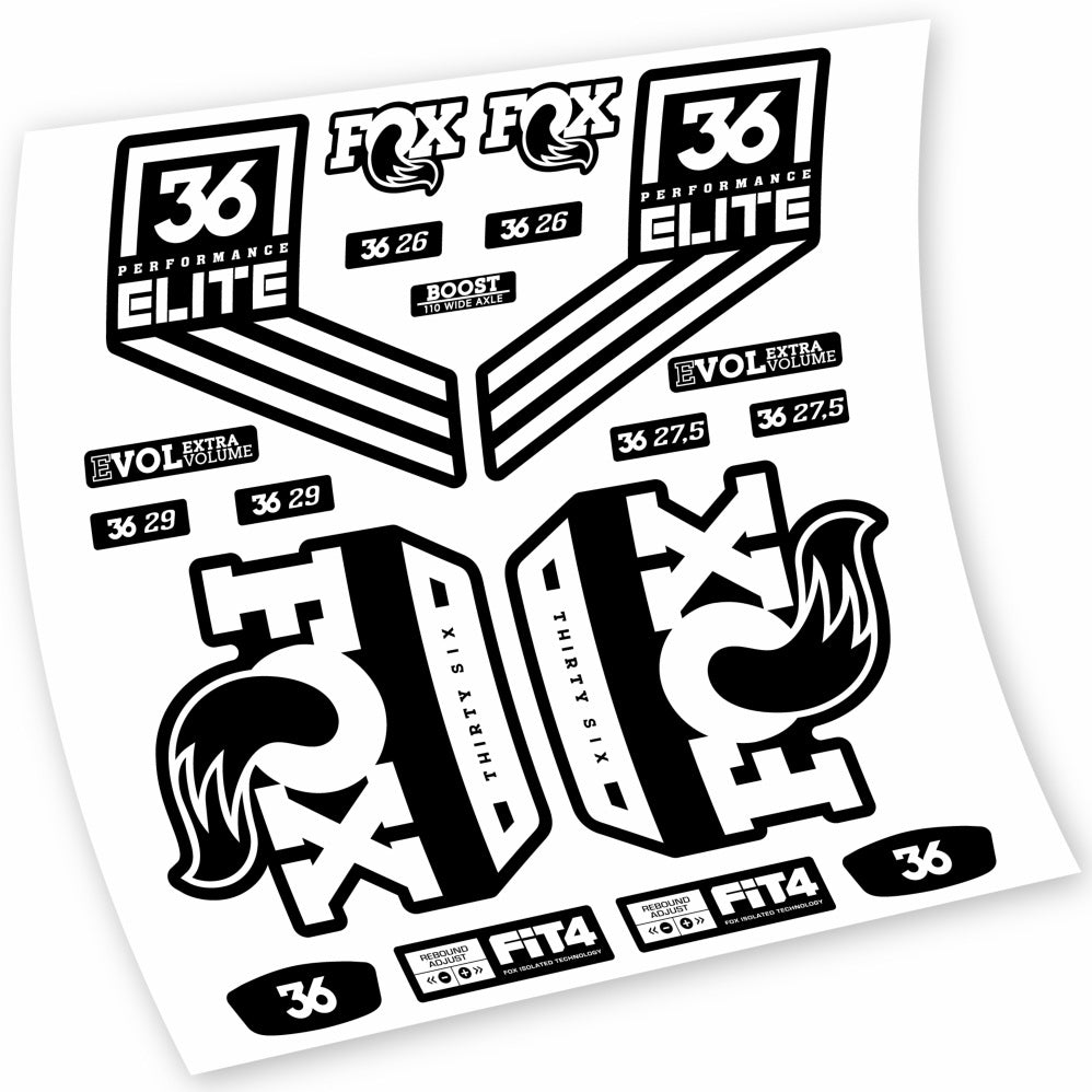 Autocollant Fox 36 Performance Elite 2018, Fourche 29, Autocollant Vélo vinyle