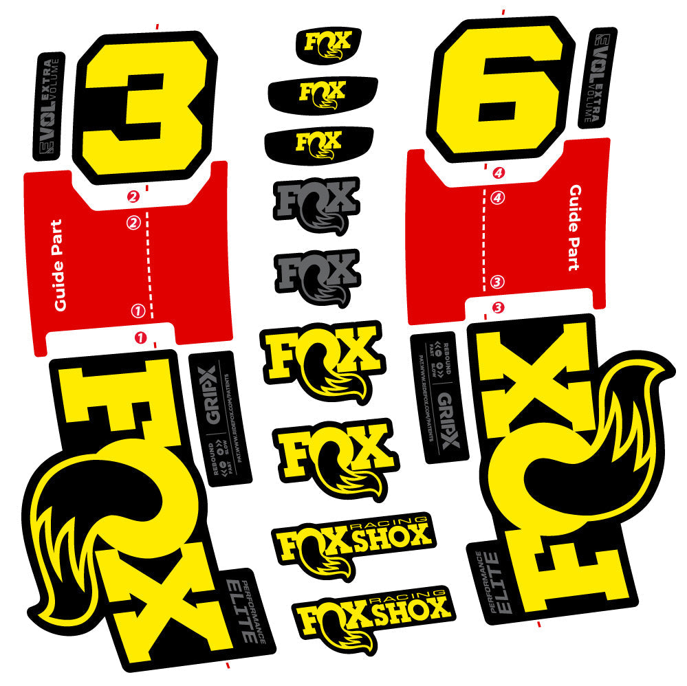 Autocollant Fox 36 Performance Elite, Fourche 29, Vélo vinyle sticker