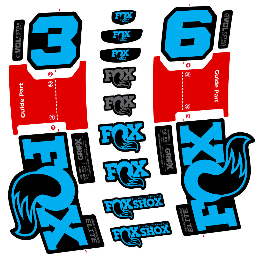 Autocollant Fox 36 Performance Elite, Fourche 29, Vélo vinyle sticker