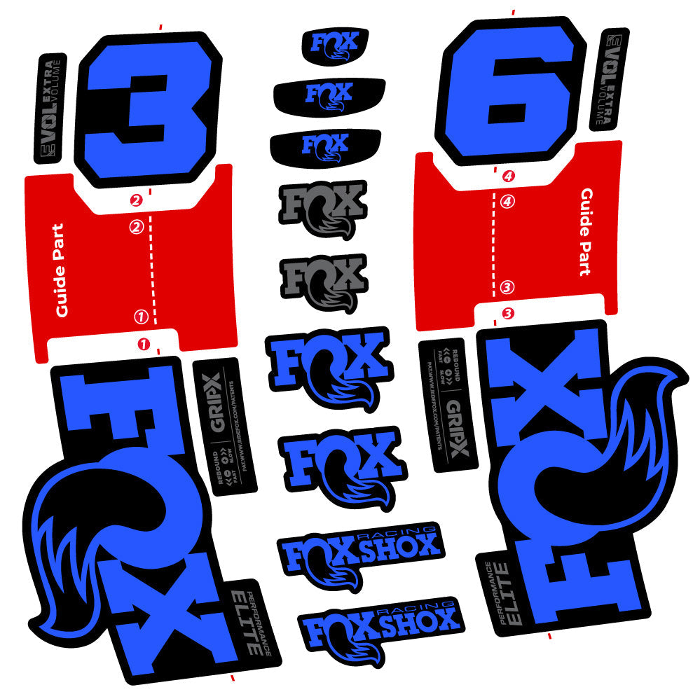 Autocollant Fox 36 Performance Elite, Fourche 29, Vélo vinyle sticker