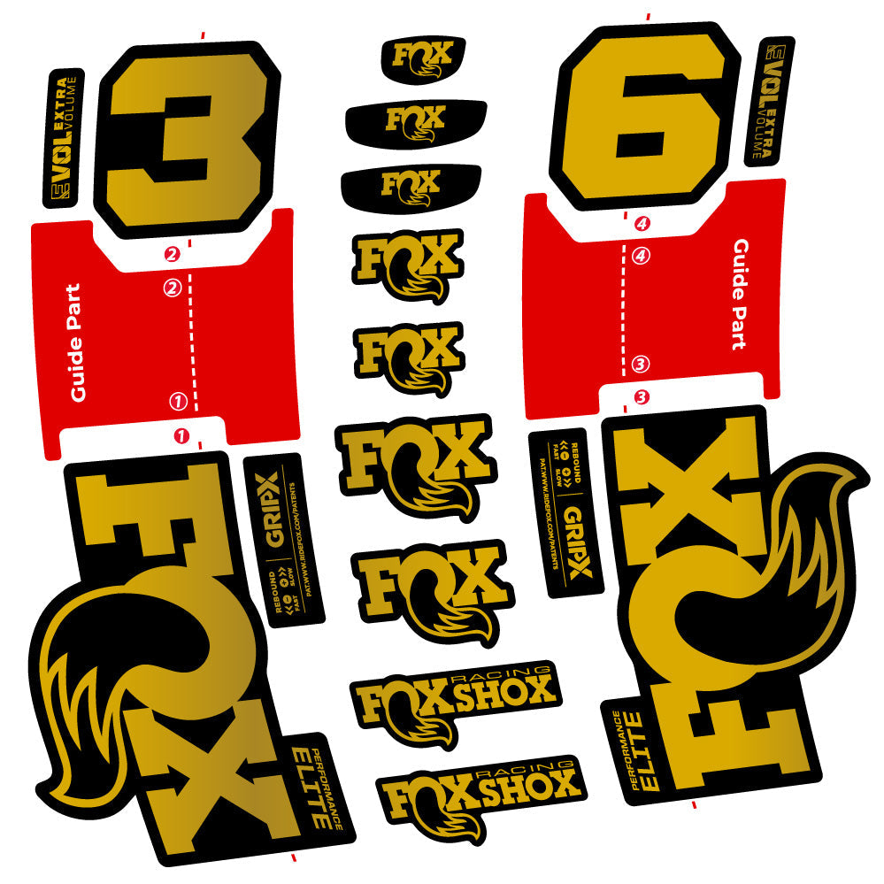 Autocollant Fox 36 Performance Elite, Fourche 29, Vélo vinyle sticker