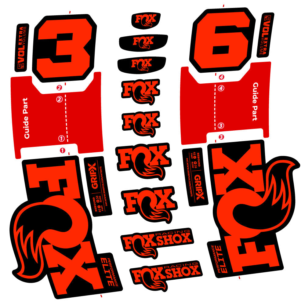 Autocollant Fox 36 Performance Elite, Fourche 29, Vélo vinyle sticker