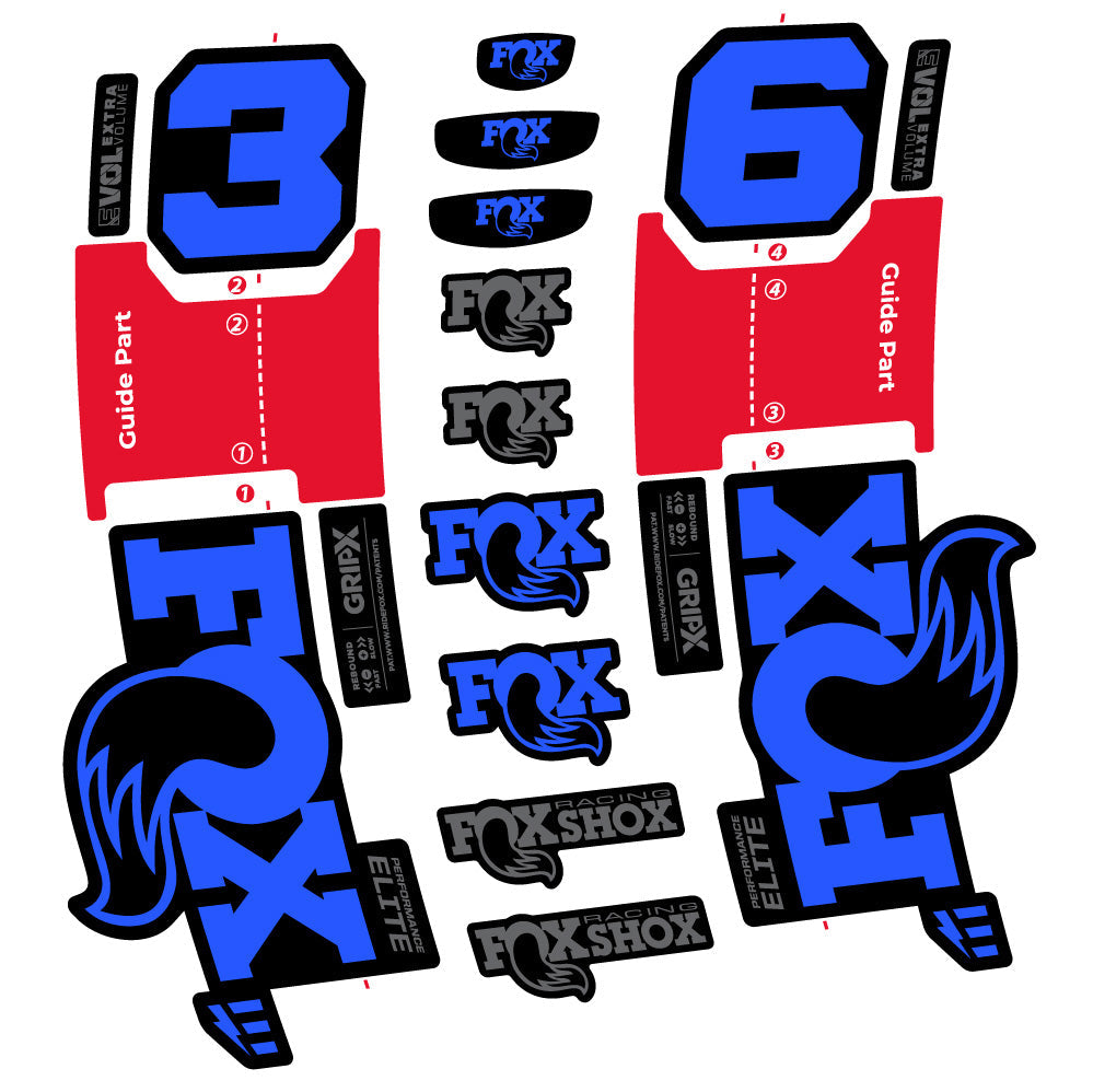 Autocollant FOX 36 Performance Elite E-Optimized, Fourche 29, Autocollant Vélo vinyle
