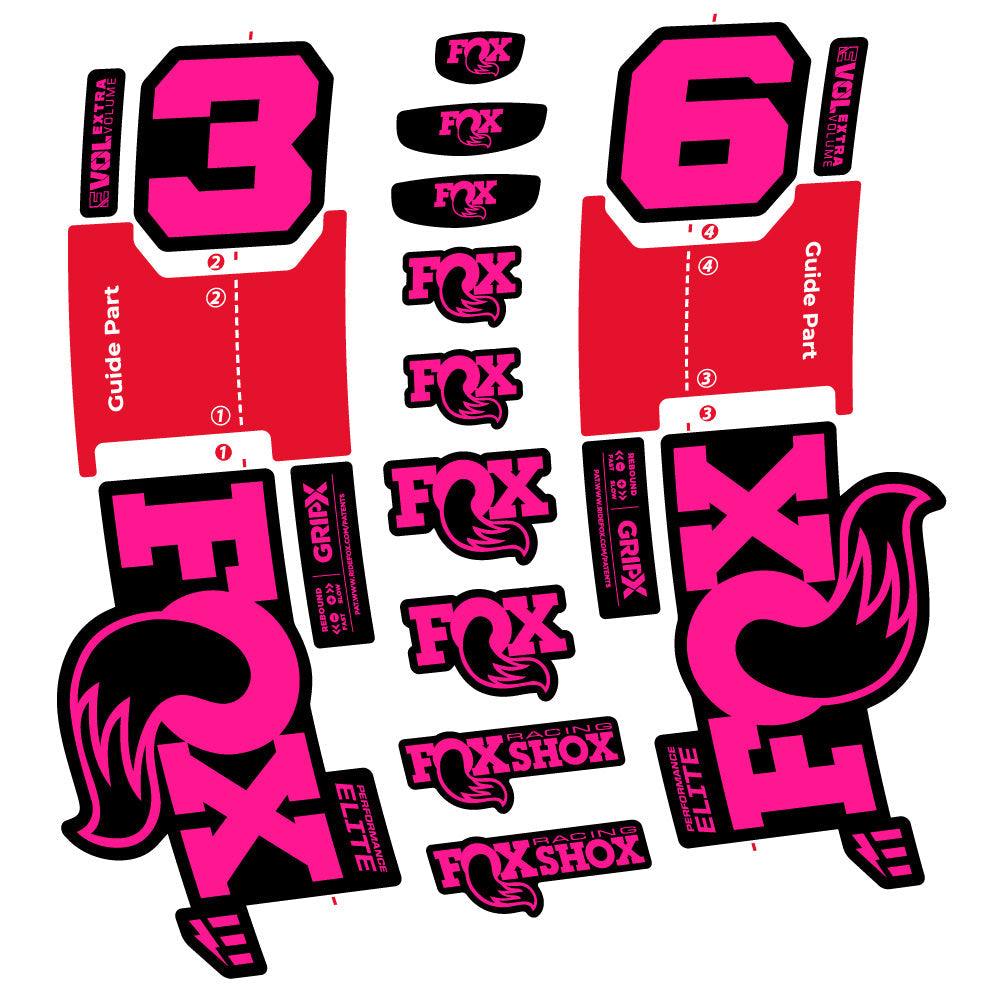 Autocollant FOX 36 Performance Elite E-Optimized, Fourche 29, Autocollant Vélo vinyle