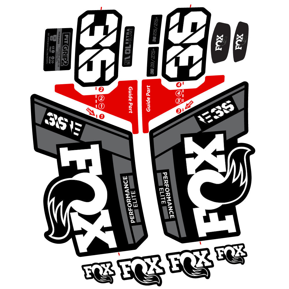 Autocollant FOX 36 Elite E-Vélo, Fourche 29, Vélo vinyle sticker