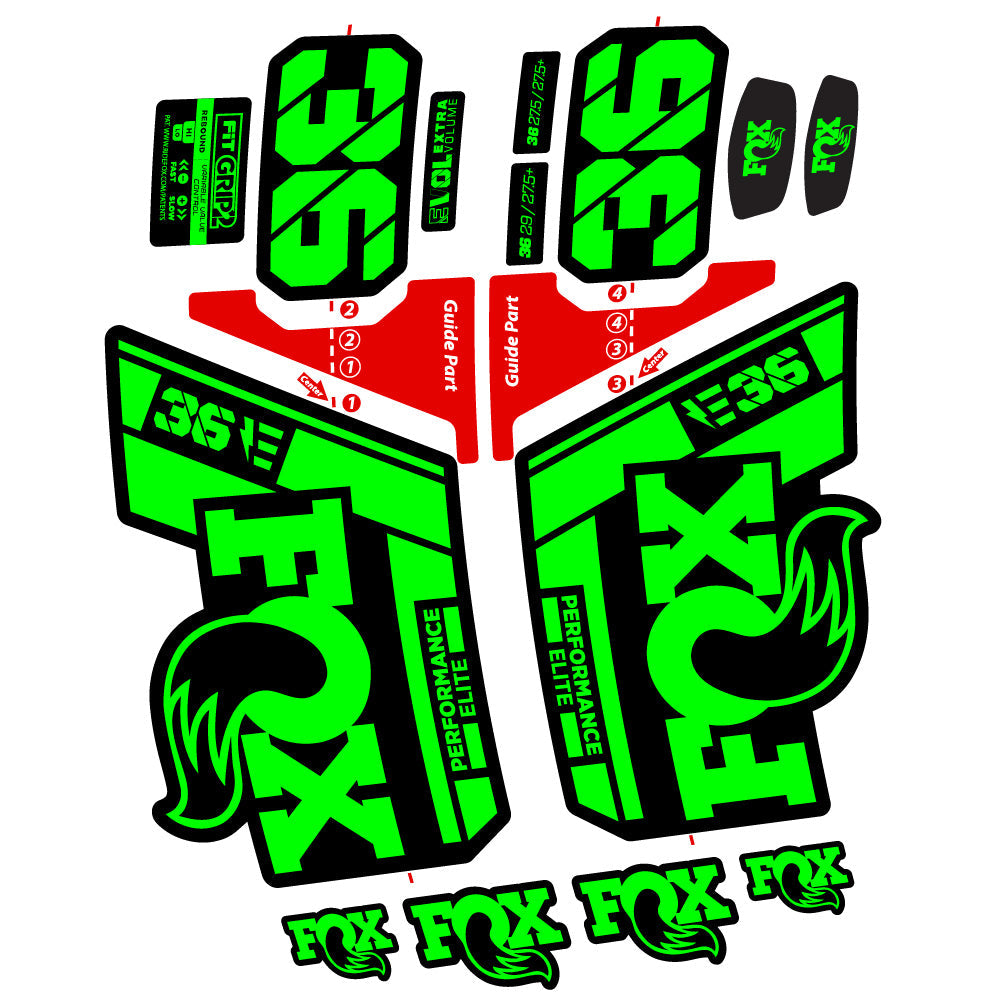 Autocollant compatible avec FOX 36 Elite E-Vélo, Fourche 29, Vélo vinyle sticker