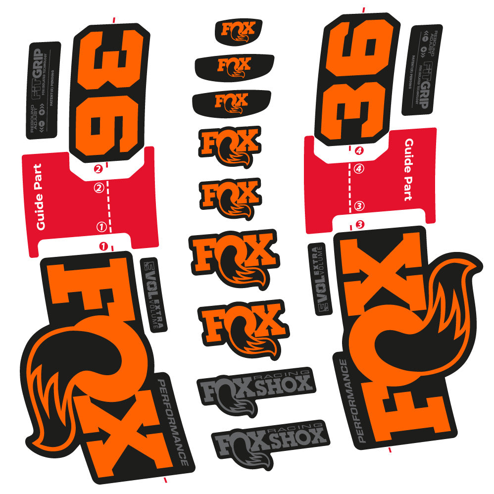 Autocollant FOX 36 Performance, Fourche 29, Autocollant Vélo vinyle