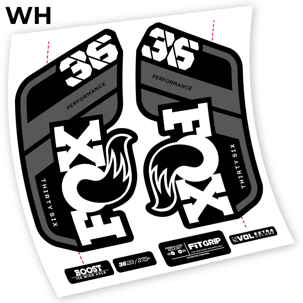 Autocollant Fox 36 Performance 2021, Autocollant vinyle Vélo Fourche