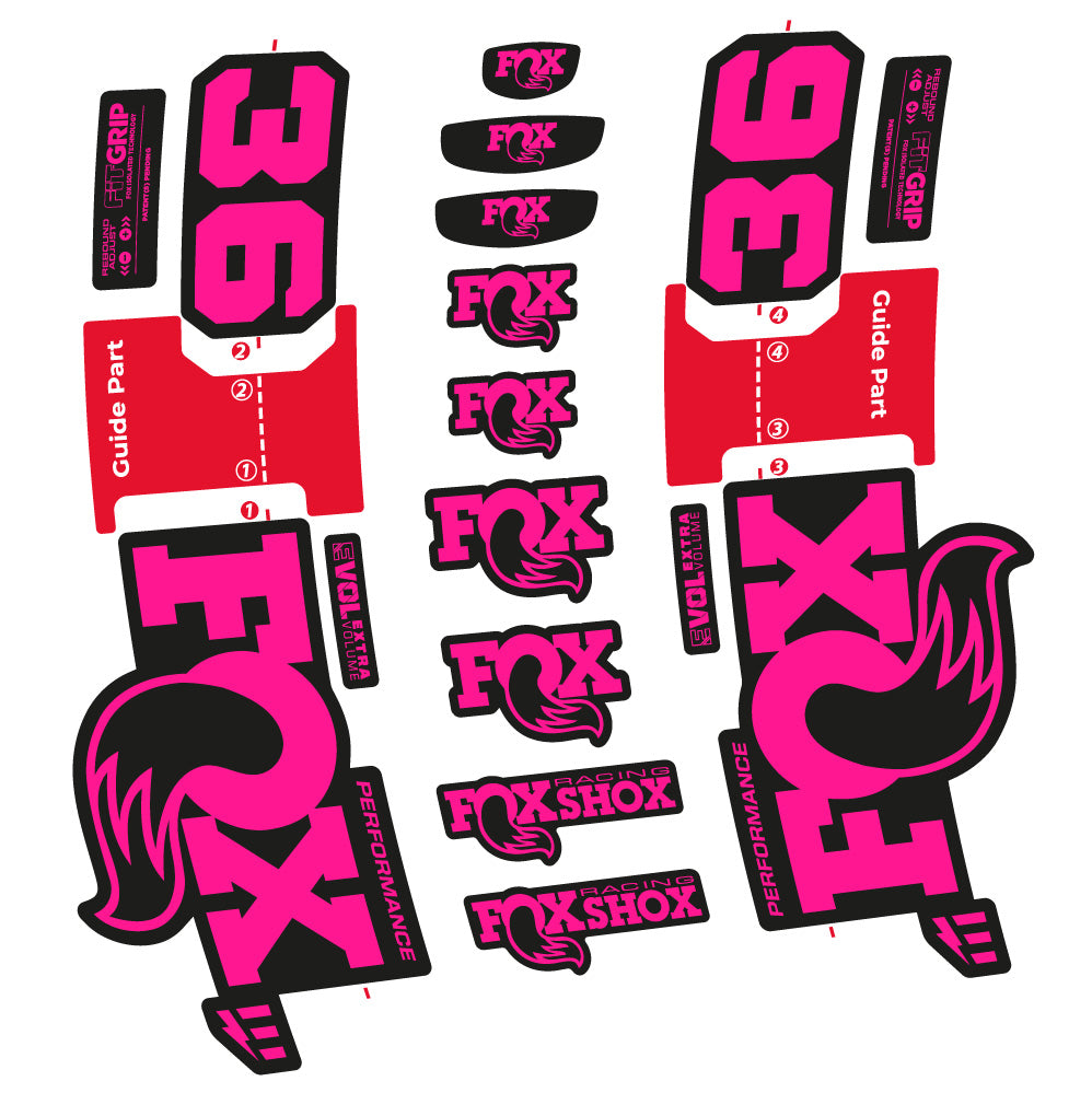 Autocollant Fox 36 Performance E-Optimized, Fourche 29, Autocollant Vélo vinyle
