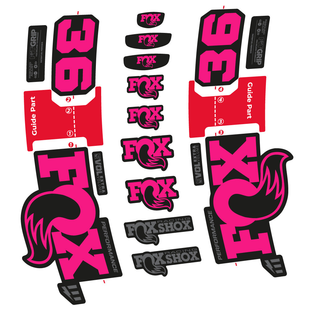 Autocollant Fox 36 Performance E-Optimized, Fourche 29, Autocollant Vélo vinyle