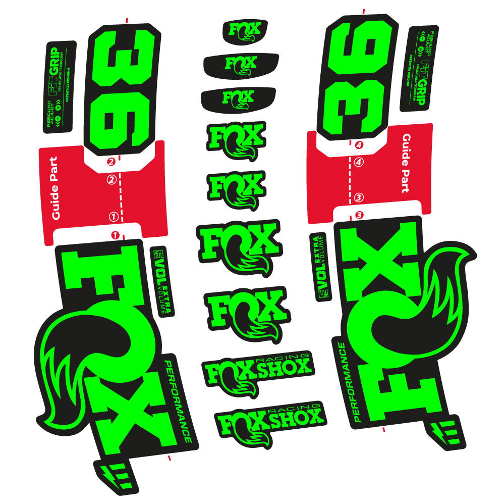 Autocollant Fox 36 Performance E-Optimized, Fourche 29, Autocollant Vélo vinyle