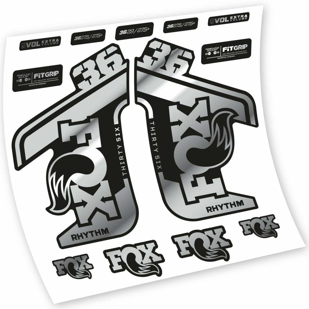 Autocollant Fox 36 Rhythm 2021-2022, Fourche 29, Autocollant Vélo vinyle