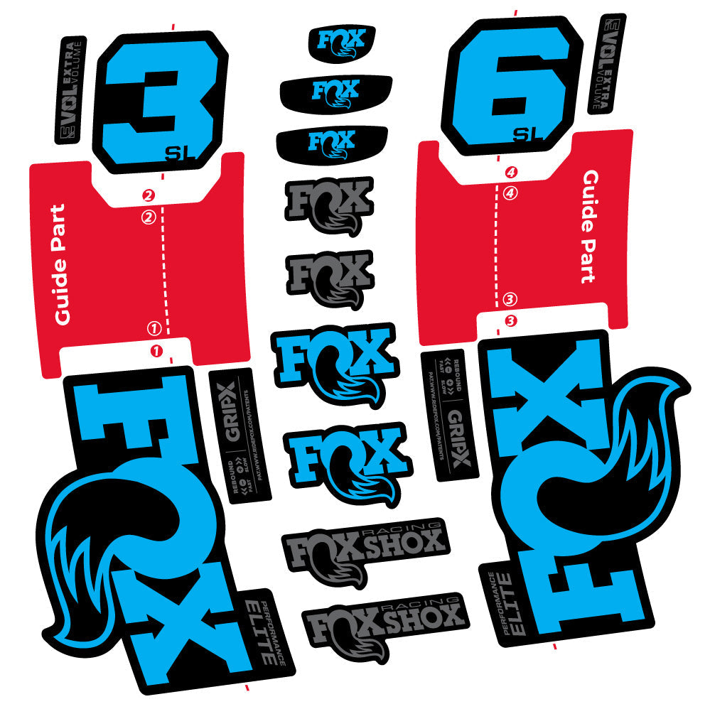 Autocollant Fox 36 SL Performance Elite, Fourche 29, Vélo vinyle sticker